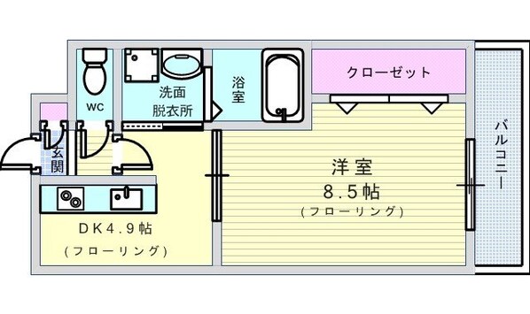 アンプルールクラージュコリーヌシャンⅠの物件間取画像